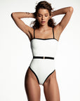 Cуцільний купальник Bandeau Soul White